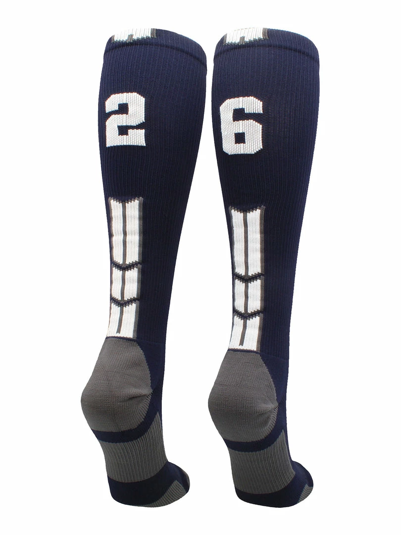 Best Sale ๐คฉ MadSportsStuff Navy Player ID Custom Number Over The Calf ๐งฆ Socks For ๐ฅ Softball โพ Baseball Football Boys And ๐ง Girls โจ 106 MadSportsStuff Navy Player ID Custom Number Over The Calf Socks For Softball Baseball Football Boys And Girls