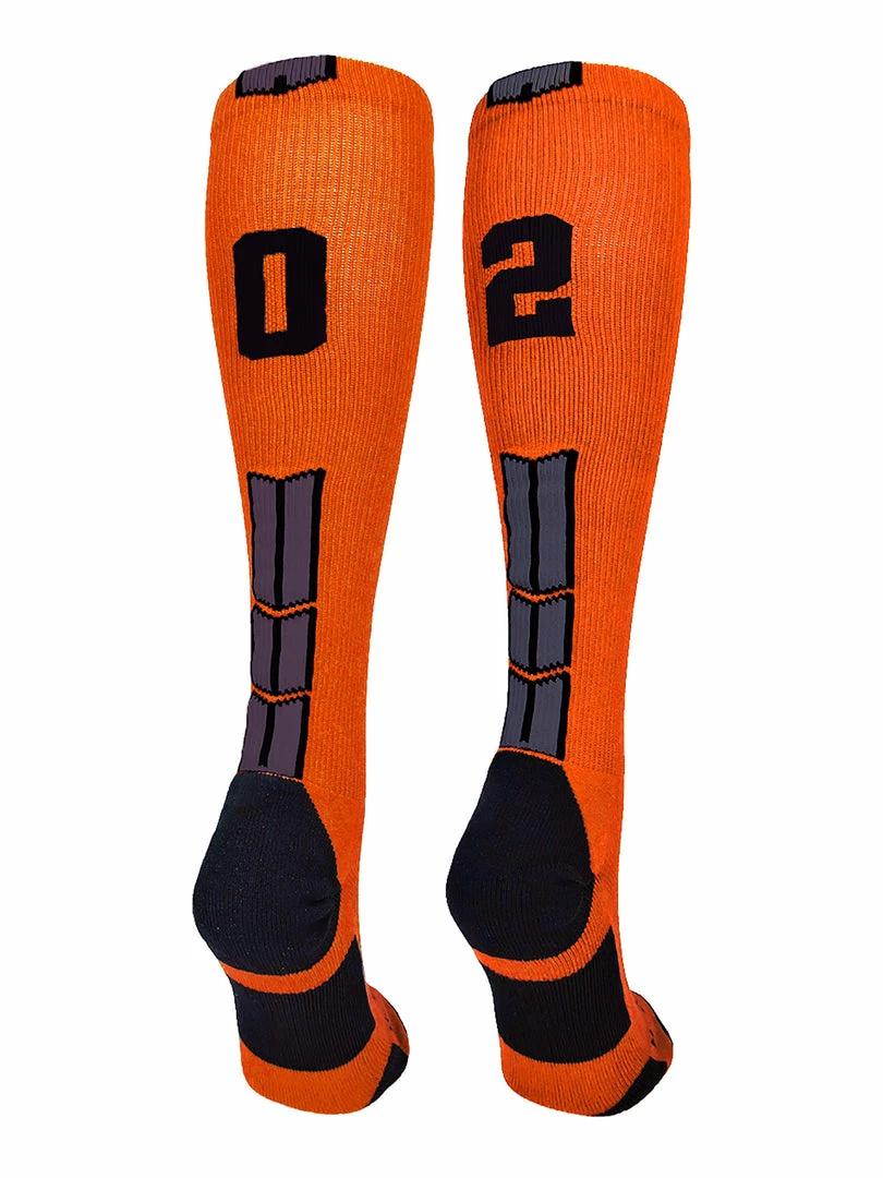 Best Sale ๐ MadSportsStuff ๐ฅ Softball ๐งฆ Socks Orange And Black Player ID Custom Number Over The Calf ๐งฆ Socks For ๐ฅ Softball โพ Baseball Football Boys And ๐ง Girls โญ 77 MadSportsStuff Softball Socks Orange And Black Player ID Custom Number Over The Calf Socks For Softball Baseball Football Boys And Girls