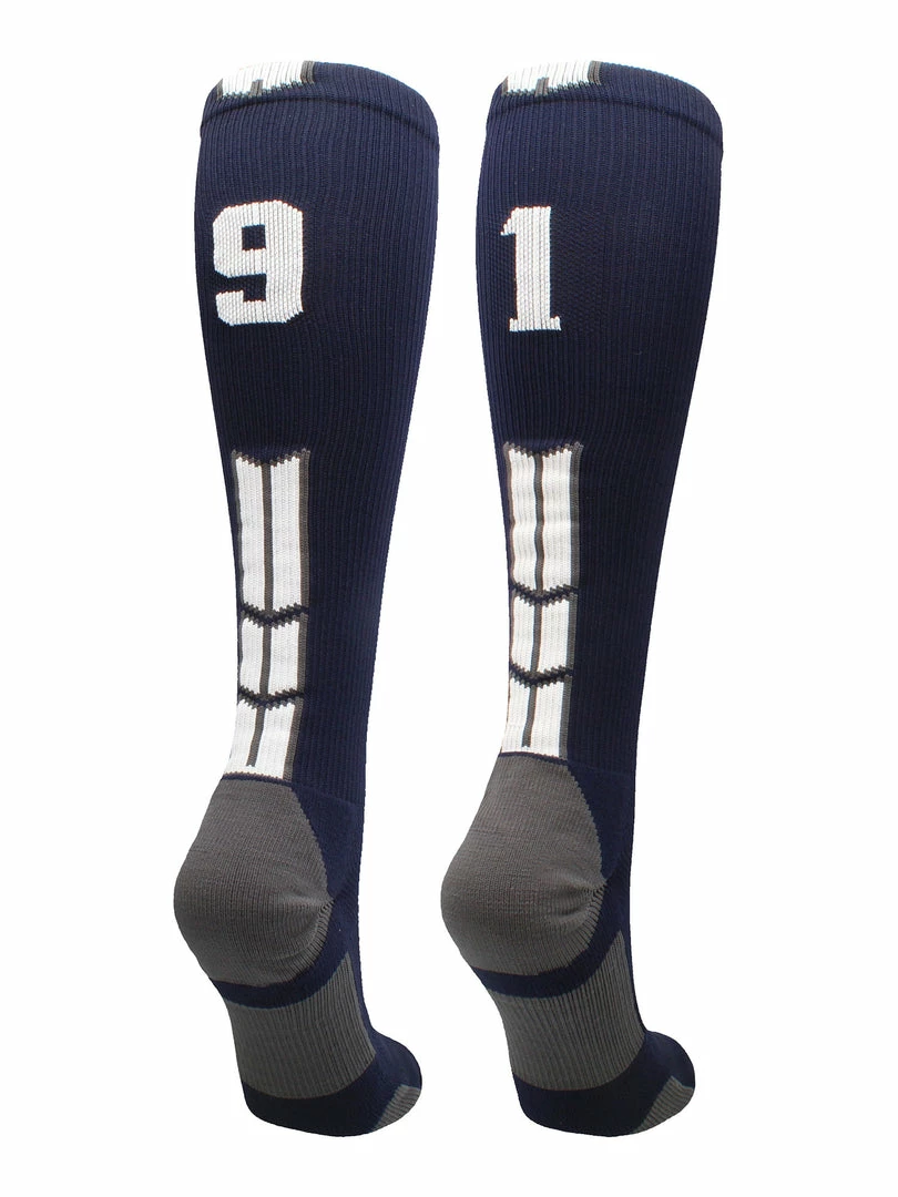 Best Sale ๐คฉ MadSportsStuff Navy Player ID Custom Number Over The Calf ๐งฆ Socks For ๐ฅ Softball โพ Baseball Football Boys And ๐ง Girls โจ 41 MadSportsStuff Navy Player ID Custom Number Over The Calf Socks For Softball Baseball Football Boys And Girls