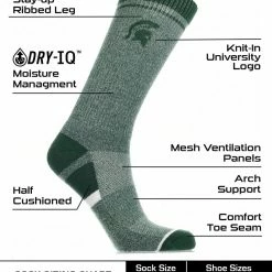Brand new ๐ TCK All Schools Michigan State Spartans ๐งฆ Socks Victory Parade Crew Length โจ 6 TCK All Schools Michigan State Spartans Socks Victory Parade Crew Length