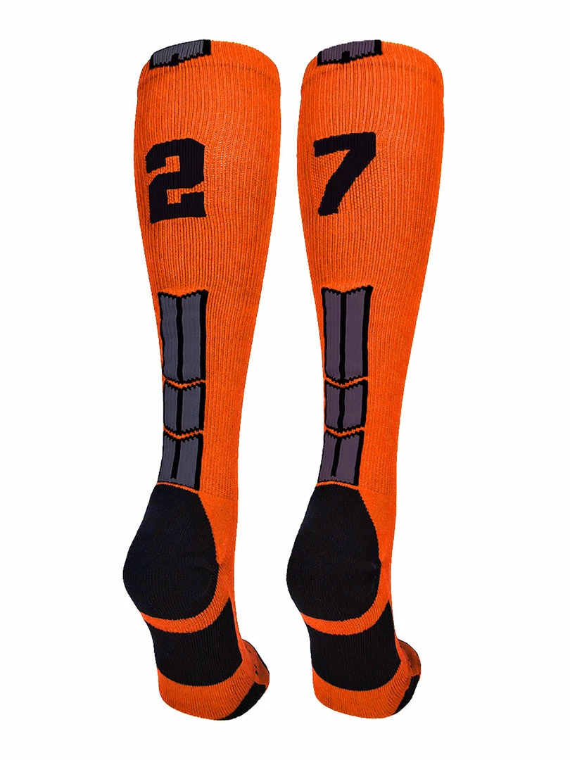 Deals โญ MadSportsStuff ๐ฅ Softball ๐งฆ Socks Orange And Black Player ID Custom Number Over The Calf ๐งฆ Socks For ๐ฅ Softball โพ Baseball Football Boys And ๐ง Girls ๐ 103 MadSportsStuff Softball Socks Orange And Black Player ID Custom Number Over The Calf Socks For Softball Baseball Football Boys And Girls