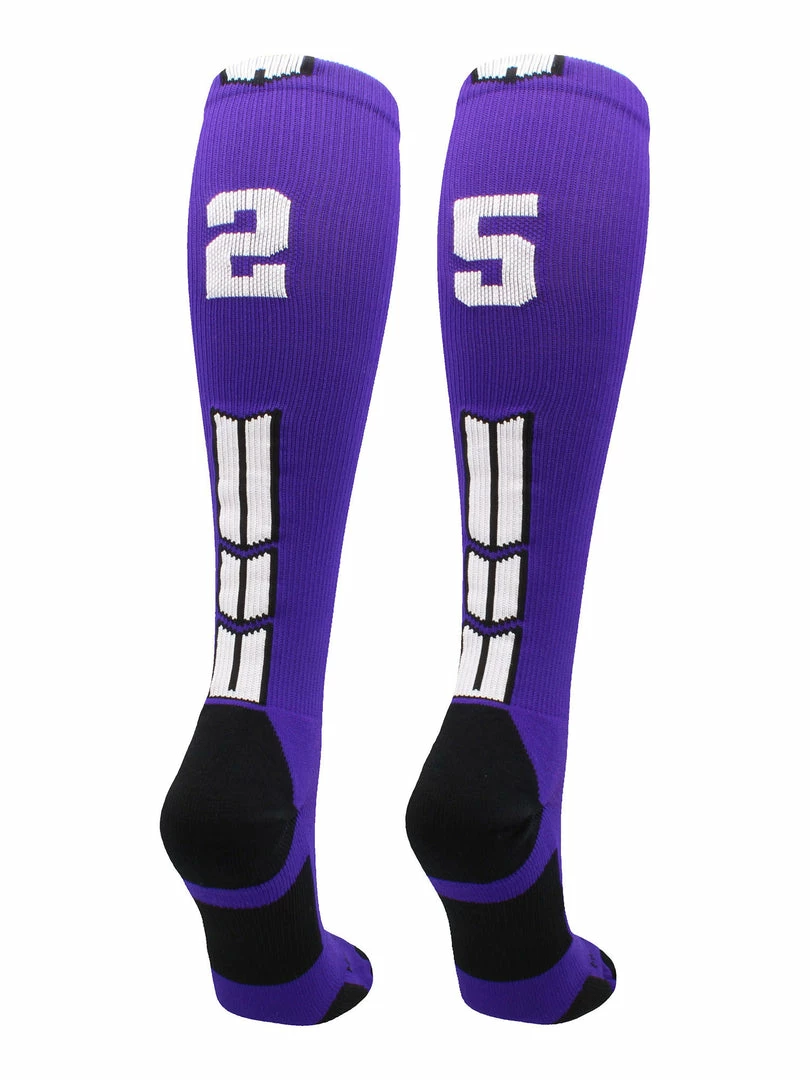 Discount ๐ MadSportsStuff Purple Player ID Custom Number Over The Calf ๐งฆ Socks For ๐ฅ Softball โพ Baseball Football Boys And ๐ง Girls ๐ฅ Softball ๐งฆ Socks ๐ 82 MadSportsStuff Purple Player ID Custom Number Over The Calf Socks For Softball Baseball Football Boys And Girls Softball Socks