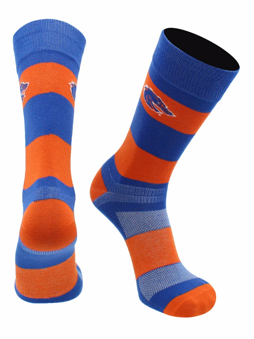 Flash Sale ✨ TCK Boise State Broncos 🧦 Socks Game Day Striped Crew 🧦 Socks All Schools 🔥 5 TCK Boise State Broncos Socks Game Day Striped Crew Socks All Schools