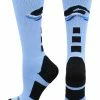 MadSportsStuff Crazy Socks - Crew Swimmer Logo Athletic Crew Socks