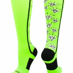 MadSportsStuff Softball Socks With Diamonds For Girls Over The Calf (multiple Colors)