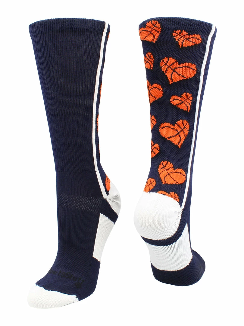 Best Pirce ๐ฅฐ MadSportsStuff Crazy Love ๐ Basketball Hearts Crew ๐งฆ Socks ๐ Basketball ๐งฆ Socks โญ 6 MadSportsStuff Crazy Love Basketball Hearts Crew Socks Basketball Socks