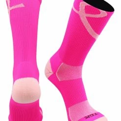 TCK Pink Ribbon Awareness Crew Socks