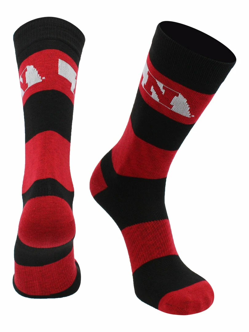 Top 10 ⭐ TCK All Schools Nebraska Cornhuskers 🧦 Socks Game Day Striped Crew 🧦 Socks ❤️ 1 TCK All Schools Nebraska Cornhuskers Socks Game Day Striped Crew Socks