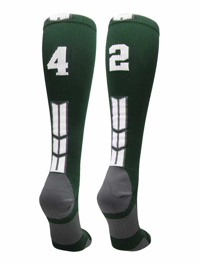 Best Pirce ๐ MadSportsStuff Dark Green Player ID Custom Number Over The Calf ๐งฆ Socks For ๐ฅ Softball โพ Baseball Football Boys And ๐ง Girls ๐ฅ Softball ๐งฆ Socks ๐คฉ 88 MadSportsStuff Dark Green Player ID Custom Number Over The Calf Socks For Softball Baseball Football Boys And Girls Softball Socks