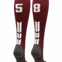 Best Sale ๐ MadSportsStuff ๐ฅ Softball ๐งฆ Socks Maroon Player ID Custom Number Over The Calf ๐งฆ Socks For ๐ฅ Softball โพ Baseball Football Boys And ๐ง Girls ๐คฉ 125 MadSportsStuff Softball Socks Maroon Player ID Custom Number Over The Calf Socks For Softball Baseball Football Boys And Girls