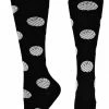 MadSportsStuff Volleyball Socks With Volleyball Print Over The Calf