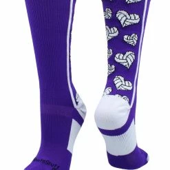 MadSportsStuff Volleyball Socks Crazy Love Volleyball Hearts Crew Socks