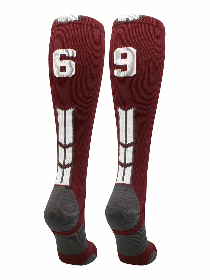 Best Sale ๐ MadSportsStuff Maroon Player ID Custom Number Over The Calf ๐งฆ Socks For ๐ฅ Softball โพ Baseball Football Boys And ๐ง Girls ๐ฅ Softball ๐งฆ Socks ๐ 10 MadSportsStuff Maroon Player ID Custom Number Over The Calf Socks For Softball Baseball Football Boys And Girls Softball Socks