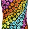 MadSportsStuff Tank Style Rainbow Flowers Girls Gymnastics Leotard