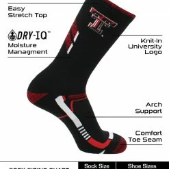 Buy ๐ TCK Texas Tech Red Raiders ๐งฆ Socks Texas Tech University Red Raiders Champion Crew ๐งฆ Socks โค๏ธ 7 TCK Texas Tech Red Raiders Socks Texas Tech University Red Raiders Champion Crew Socks