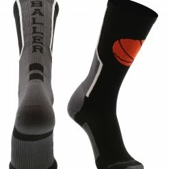 MadSportsStuff Baller Basketball Socks With Basketball Logo Crew Length