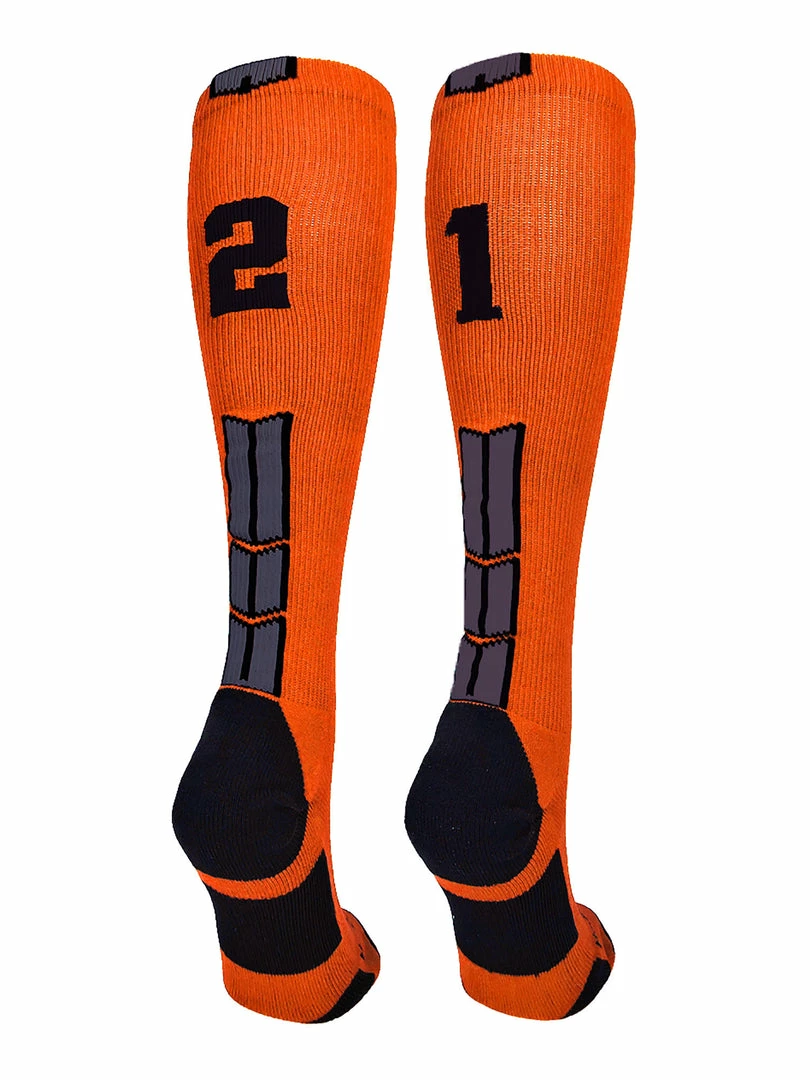 Deals โญ MadSportsStuff ๐ฅ Softball ๐งฆ Socks Orange And Black Player ID Custom Number Over The Calf ๐งฆ Socks For ๐ฅ Softball โพ Baseball Football Boys And ๐ง Girls ๐ 58 MadSportsStuff Softball Socks Orange And Black Player ID Custom Number Over The Calf Socks For Softball Baseball Football Boys And Girls