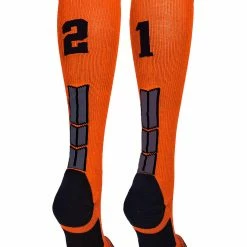 Best Sale ๐ MadSportsStuff ๐ฅ Softball ๐งฆ Socks Orange And Black Player ID Custom Number Over The Calf ๐งฆ Socks For ๐ฅ Softball โพ Baseball Football Boys And ๐ง Girls โญ 163 MadSportsStuff Softball Socks Orange And Black Player ID Custom Number Over The Calf Socks For Softball Baseball Football Boys And Girls