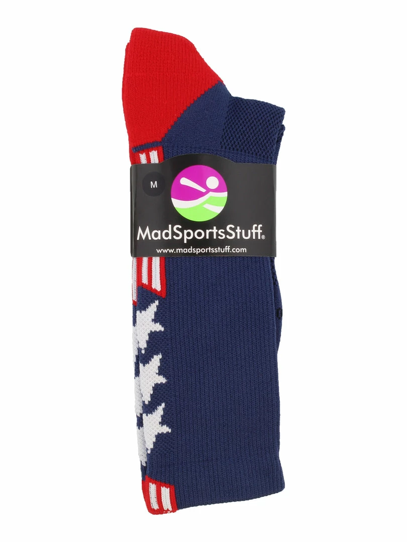 Cheap 🔥 MadSportsStuff ⚾ Baseball 🧦 Socks Patriot USA Flag Stars And Stripes Athletic Crew 🧦 Socks (multiple Colors) ✨ 2 MadSportsStuff Baseball Socks Patriot USA Flag Stars And Stripes Athletic Crew Socks (multiple Colors)
