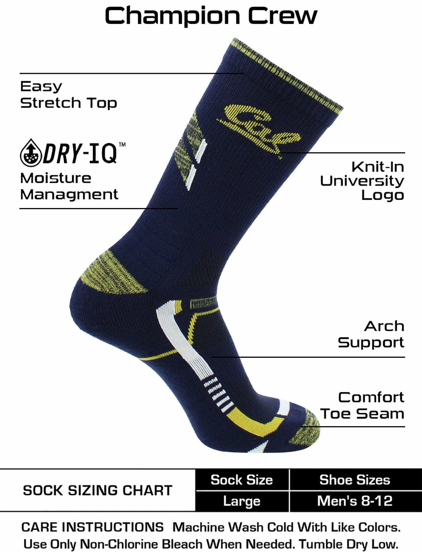 Discount ๐ TCK Cal Bears ๐งฆ Socks University Of California Berkeley Golden Bears Champion Crew ๐งฆ Socks All Schools โจ 3 TCK Cal Bears Socks University Of California Berkeley Golden Bears Champion Crew Socks All Schools