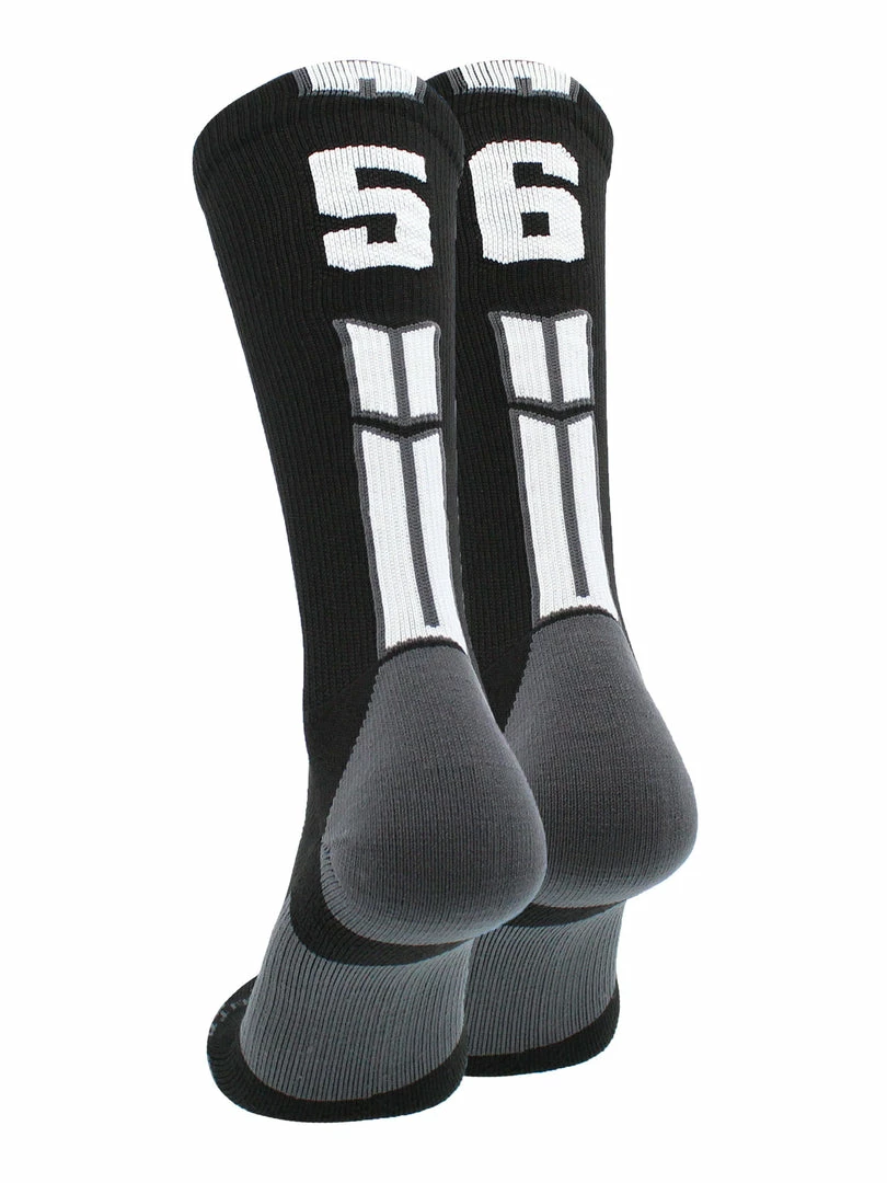 Buy โญ MadSportsStuff Black Player ID Custom Number Crew ๐งฆ Socks For ๐ Basketball Lacrosse Volleyball Boys And ๐ง Girls ๐ 23 MadSportsStuff Black Player ID Custom Number Crew Socks For Basketball Lacrosse Volleyball Boys And Girls