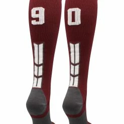 Best Sale ๐ MadSportsStuff ๐ฅ Softball ๐งฆ Socks Maroon Player ID Custom Number Over The Calf ๐งฆ Socks For ๐ฅ Softball โพ Baseball Football Boys And ๐ง Girls ๐คฉ 143 MadSportsStuff Softball Socks Maroon Player ID Custom Number Over The Calf Socks For Softball Baseball Football Boys And Girls