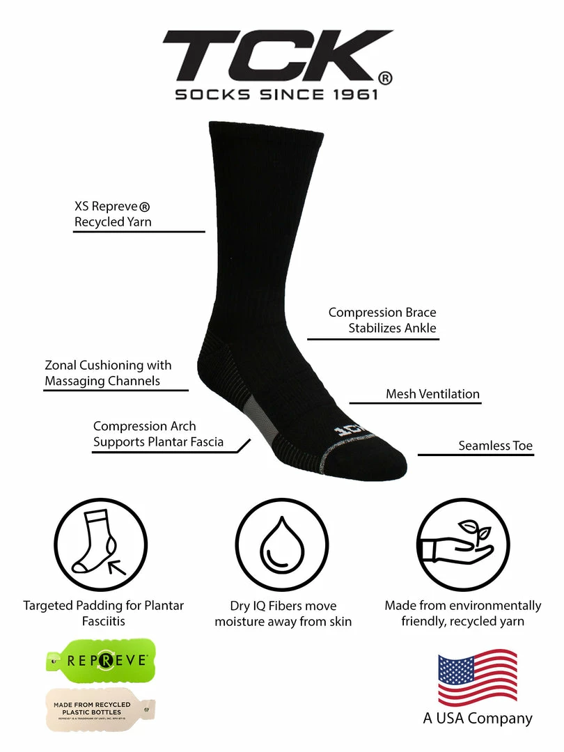 Discount โค๏ธ TCK Athletic Training Crew ๐งฆ Socks - ๐ Basketball Football Volleyball 3 Pack- Made From Recycled Materials ๐ Basketball ๐งฆ Socks โจ 3 TCK Athletic Training Crew Socks - Basketball Football Volleyball 3 Pack- Made From Recycled Materials Basketball Socks