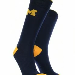 TCK Michigan Wolverines Dress Socks Dean's List Crew Length Socks All Schools