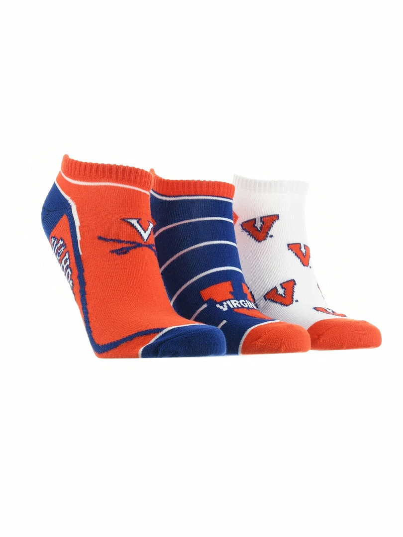 Best Pirce โค๏ธ TCK Virginia Cavaliers No Show ๐งฆ Socks Full Field 3 Pack ๐ 1 TCK Virginia Cavaliers No Show Socks Full Field 3 Pack