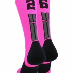Best deal ๐ฏ MadSportsStuff Neon Pink And Black Player ID Custom Number Crew ๐งฆ Socks For ๐ Basketball Lacrosse Volleyball Boys And ๐ง Girls ๐คฉ 207 MadSportsStuff Neon Pink And Black Player ID Custom Number Crew Socks For Basketball Lacrosse Volleyball Boys And Girls