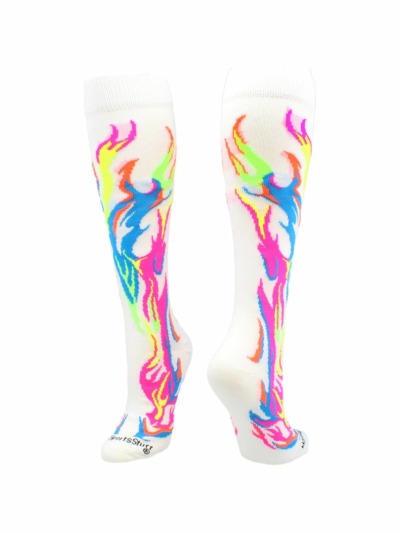 Brand new ๐ MadSportsStuff ๐ฅ Softball ๐งฆ Socks With Flames - For ๐ง Girls Or Boys ๐ฉ Women Or Men โพ Baseball ๐งฆ Socks โค๏ธ 14 MadSportsStuff Softball Socks With Flames - For Girls Or Boys Women Or Men Baseball Socks