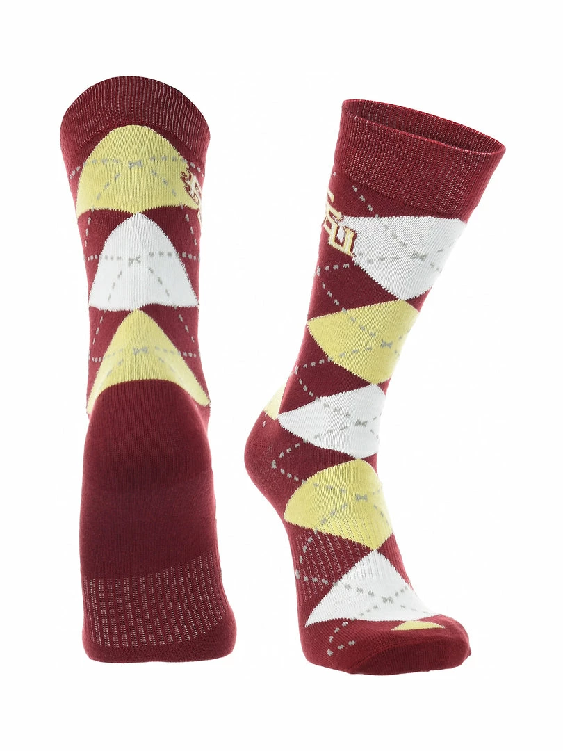 Cheapest โ TCK All Schools Florida State Seminoles Argyle ๐ Dress ๐งฆ Socks NCAA Fanwear Crew Length ๐ 4 TCK All Schools Florida State Seminoles Argyle Dress Socks NCAA Fanwear Crew Length