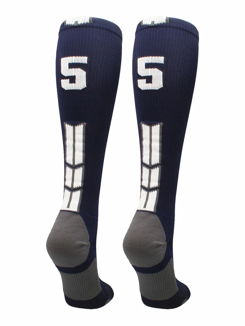 Best Sale ๐คฉ MadSportsStuff Navy Player ID Custom Number Over The Calf ๐งฆ Socks For ๐ฅ Softball โพ Baseball Football Boys And ๐ง Girls โจ 27 MadSportsStuff Navy Player ID Custom Number Over The Calf Socks For Softball Baseball Football Boys And Girls