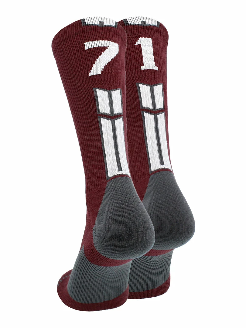 Cheap ๐ MadSportsStuff Maroon Player ID Custom Number Crew ๐งฆ Socks For ๐ Basketball Lacrosse Volleyball Boys And ๐ง Girls Volleyball ๐งฆ Socks ๐ฅ 8 MadSportsStuff Maroon Player ID Custom Number Crew Socks For Basketball Lacrosse Volleyball Boys And Girls Volleyball Socks