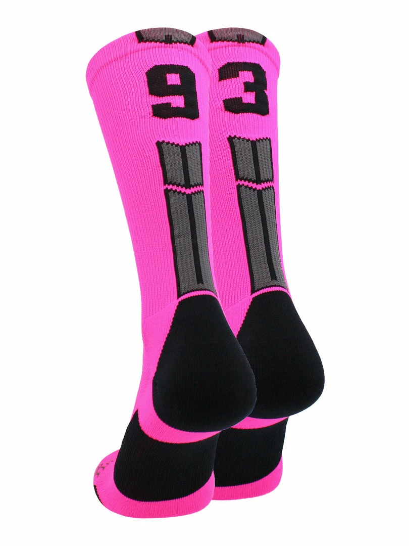 Cheap ๐ MadSportsStuff Neon Pink And Black Player ID Custom Number Crew ๐งฆ Socks For ๐ Basketball Lacrosse Volleyball Boys And ๐ง Girls Lacrosse ๐งฆ Socks ๐ 36 MadSportsStuff Neon Pink And Black Player ID Custom Number Crew Socks For Basketball Lacrosse Volleyball Boys And Girls Lacrosse Socks