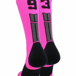 Best deal ๐ฏ MadSportsStuff Neon Pink And Black Player ID Custom Number Crew ๐งฆ Socks For ๐ Basketball Lacrosse Volleyball Boys And ๐ง Girls ๐คฉ 140 MadSportsStuff Neon Pink And Black Player ID Custom Number Crew Socks For Basketball Lacrosse Volleyball Boys And Girls