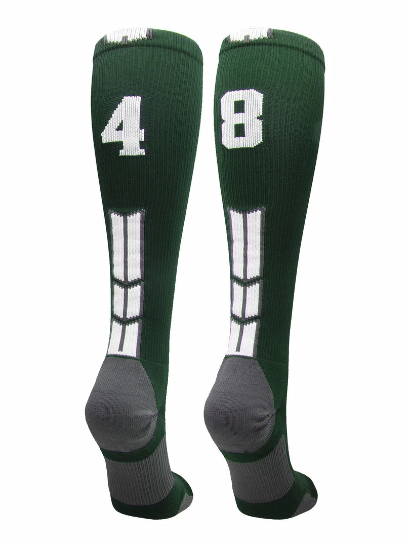 Best Pirce ๐ MadSportsStuff Dark Green Player ID Custom Number Over The Calf ๐งฆ Socks For ๐ฅ Softball โพ Baseball Football Boys And ๐ง Girls ๐ฅ Softball ๐งฆ Socks ๐คฉ 57 MadSportsStuff Dark Green Player ID Custom Number Over The Calf Socks For Softball Baseball Football Boys And Girls Softball Socks