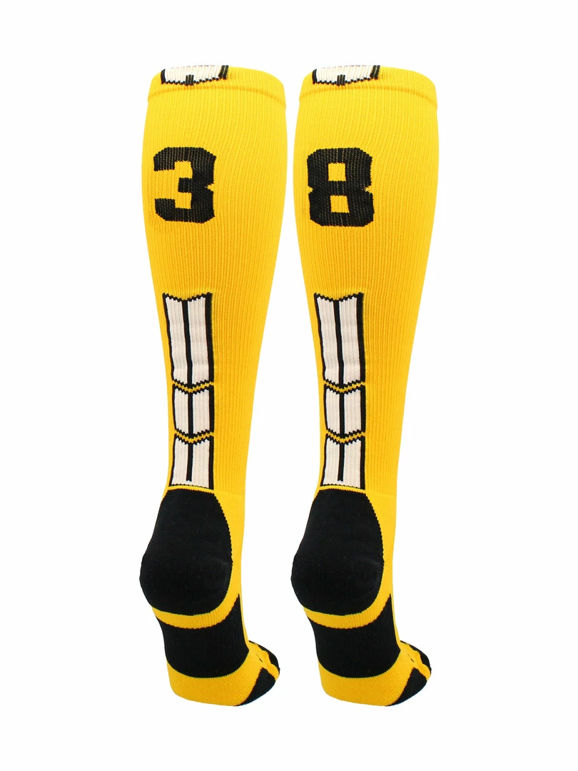 Cheap ๐ MadSportsStuff ๐ฅ Softball ๐งฆ Socks Gold Player ID Custom Number Over The Calf ๐งฆ Socks For ๐ฅ Softball โพ Baseball Football Boys And ๐ง Girls ๐ 91 MadSportsStuff Softball Socks Gold Player ID Custom Number Over The Calf Socks For Softball Baseball Football Boys And Girls