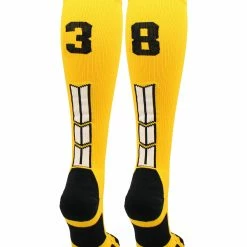 Brand new ๐ MadSportsStuff Gold Player ID Custom Number Over The Calf ๐งฆ Socks For ๐ฅ Softball โพ Baseball Football Boys And ๐ง Girls ๐ฅ Softball ๐งฆ Socks ๐ 195 MadSportsStuff Gold Player ID Custom Number Over The Calf Socks For Softball Baseball Football Boys And Girls Softball Socks