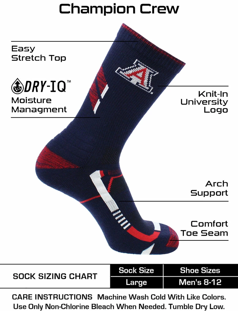 Best Sale β TCK Arizona Wildcats 𧦠Socks University Of Arizona Wildcats Champion Crew 𧦠Socks π 3 TCK Arizona Wildcats Socks University Of Arizona Wildcats Champion Crew Socks