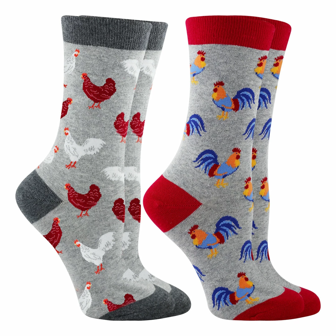 Best deal ๐ WHD Chicken ๐งฆ Socks With Hens And Roosters For ๐ฉ Women - Chicken Lovers Gift - 2-Pack Crazy ๐งฆ Socks - Crew ๐คฉ 1 WHD Chicken Socks With Hens And Roosters For Women - Chicken Lovers Gift - 2-Pack Crazy Socks - Crew