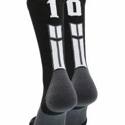 Buy โญ MadSportsStuff Black Player ID Custom Number Crew ๐งฆ Socks For ๐ Basketball Lacrosse Volleyball Boys And ๐ง Girls ๐ 172 MadSportsStuff Black Player ID Custom Number Crew Socks For Basketball Lacrosse Volleyball Boys And Girls