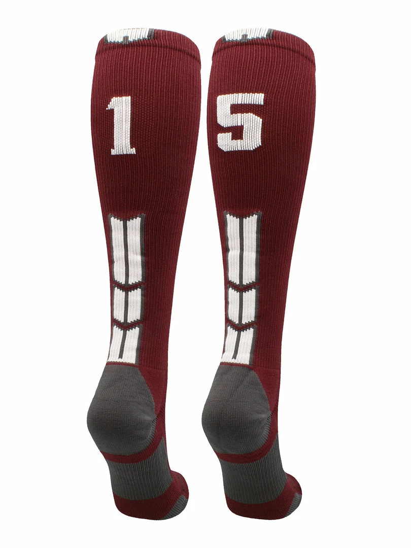 Best Sale ๐ MadSportsStuff Maroon Player ID Custom Number Over The Calf ๐งฆ Socks For ๐ฅ Softball โพ Baseball Football Boys And ๐ง Girls ๐ฅ Softball ๐งฆ Socks ๐ 63 MadSportsStuff Maroon Player ID Custom Number Over The Calf Socks For Softball Baseball Football Boys And Girls Softball Socks