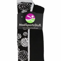 MadSportsStuff Volleyball Socks Crazy Volleyball Logo Over The Calf Socks (multiple Colors)