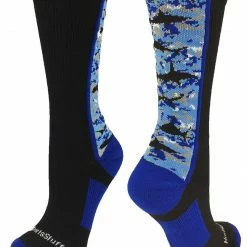MadSportsStuff Digital Camo Shark Socks Crew