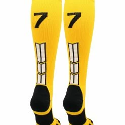 Brand new ๐ MadSportsStuff Gold Player ID Custom Number Over The Calf ๐งฆ Socks For ๐ฅ Softball โพ Baseball Football Boys And ๐ง Girls ๐ฅ Softball ๐งฆ Socks ๐ 156 MadSportsStuff Gold Player ID Custom Number Over The Calf Socks For Softball Baseball Football Boys And Girls Softball Socks