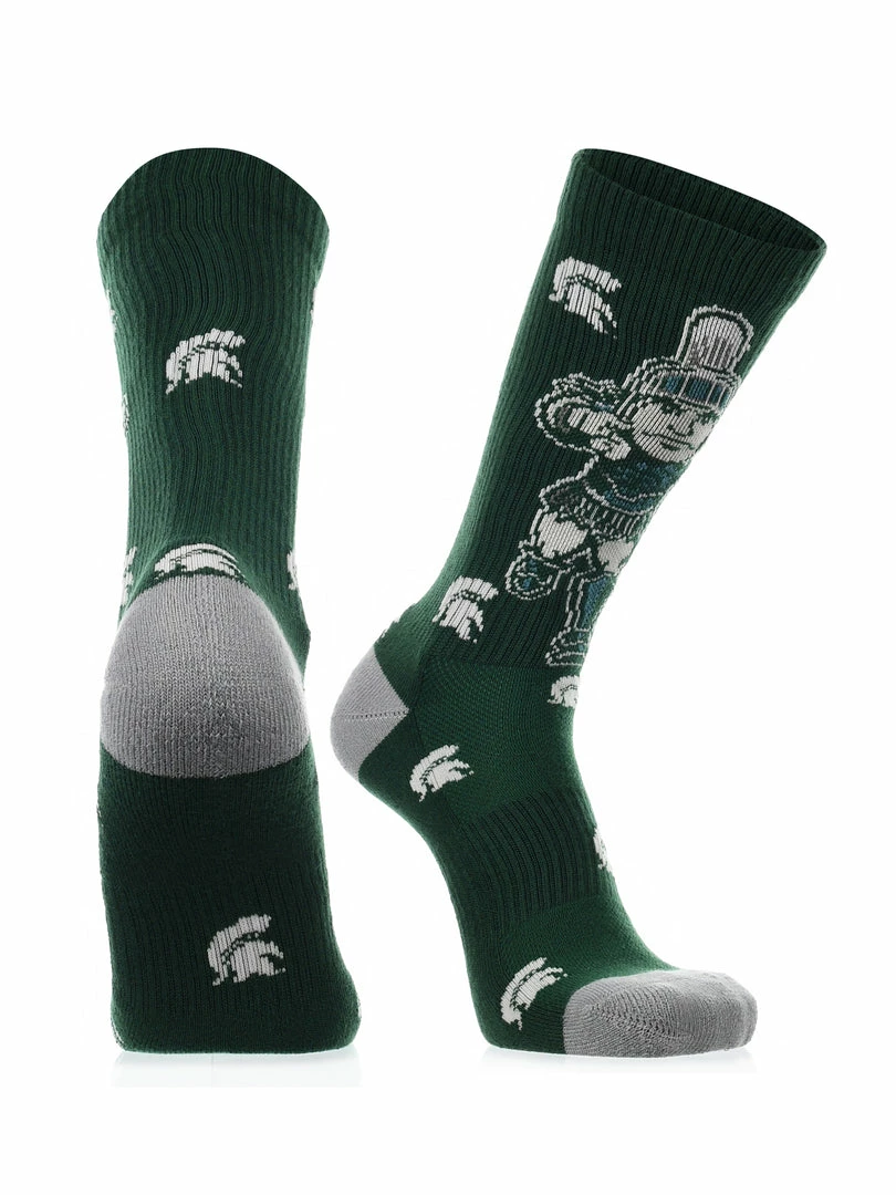Flash Sale ๐งจ TCK Michigan State Spartans ๐งฆ Socks Crew Length Sock Mayhem ๐ 4 TCK Michigan State Spartans Socks Crew Length Sock Mayhem