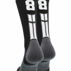 Buy โญ MadSportsStuff Black Player ID Custom Number Crew ๐งฆ Socks For ๐ Basketball Lacrosse Volleyball Boys And ๐ง Girls ๐ 145 MadSportsStuff Black Player ID Custom Number Crew Socks For Basketball Lacrosse Volleyball Boys And Girls