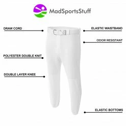 MadSportsStuff Youth Baseball Pants Elastic Bottom Boys Basic Line