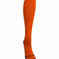 MadSportsStuff Orange And Black Player ID Custom Number Over The Calf Socks For Softball Baseball Football Boys And Girls